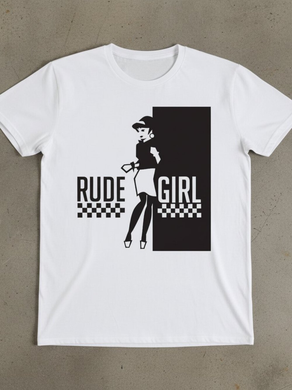 Rude Girl Graphic T-Shirt – Retro Ska Punk Tee – Vintage Streetwear Unisex Shirt